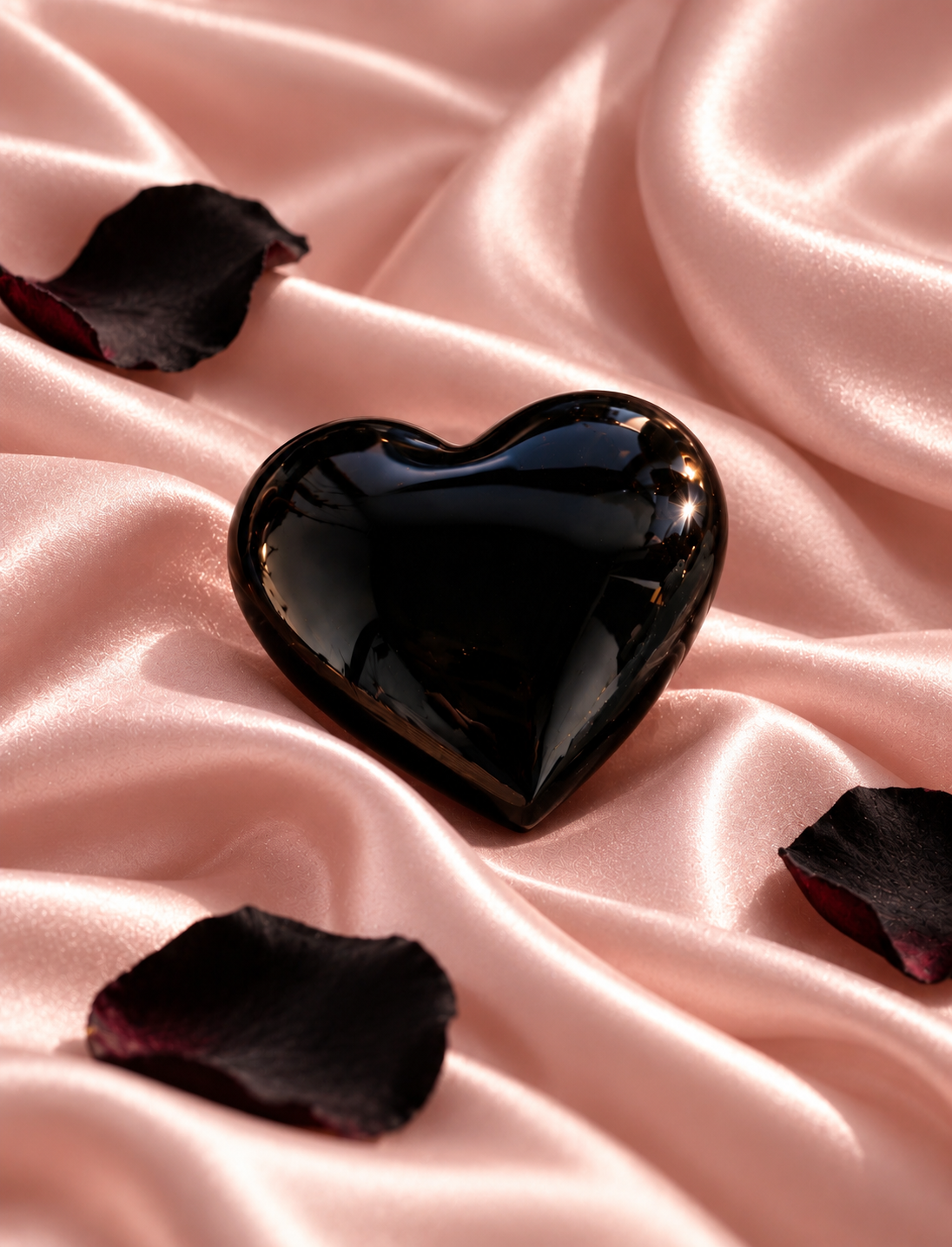 04F27875-9F04-4DC2-BED4-E8DB3A022A2F ••Siyah Obsidiyen Kalp.🖤 - Görsel 1